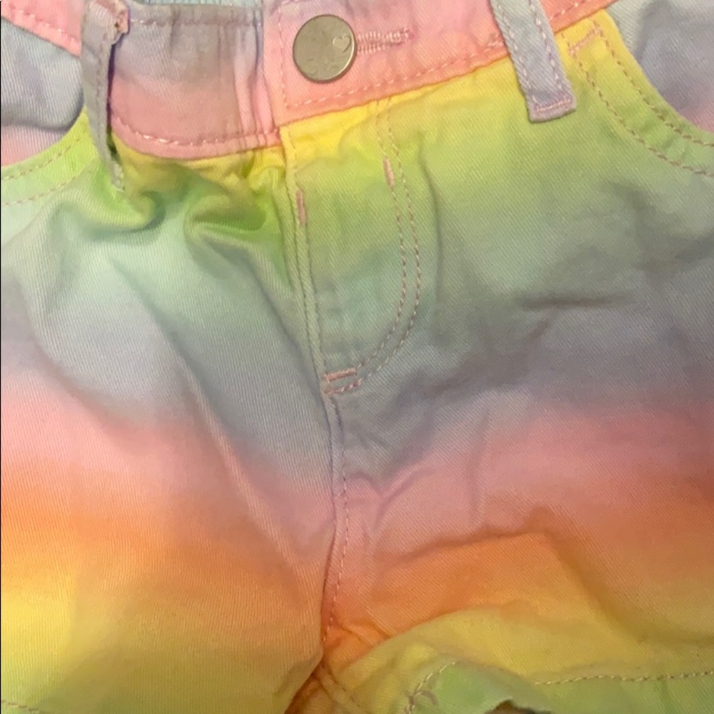 Rainbow ombré jean shorts - Picture 4 of 4